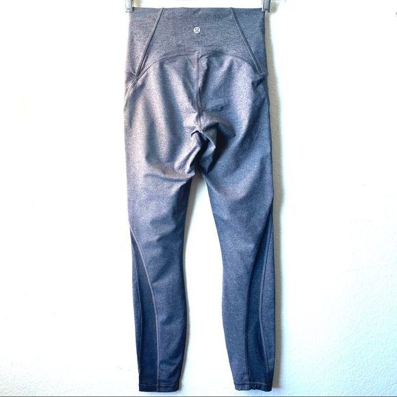 lululemon Train Times 7/8 Pant 25" Heathered Black Size 4 - Picture 6 of 8